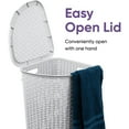 thumbnail image 5 of Superio 50L Wicker Plastic Corner Laundry Hamper with Lid - White Smoke, 5 of 10