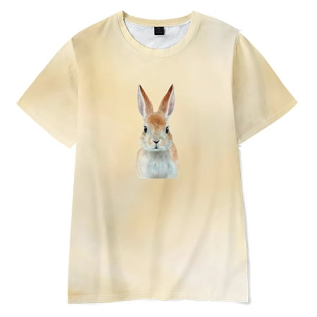 

Easter T-shirts Cartoon Printed Girls Tees Children Tops Short-sleeve Clothes for Summer Kids Outfits(C06-Size 140)