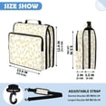 thumbnail image 3 of Zipper Binder with Shoulder Strap 2 inch 3 Ring Waterproof File Folder Organizer Bag 500 Sheet Small Yellow Floral Pattern, 3 of 8