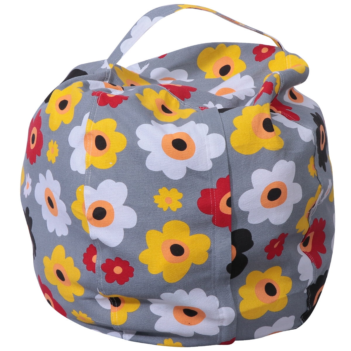 Storage Bag Kids Stuffable Bean Bag Sunflower Pattern Toys Storage Bag