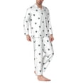 thumbnail image 2 of Salouo Hand Drawn Turtle Print Button-Front Long Sleeve Pajama Set for Men, Soft 2Pjs Men's Long Sleeve Sleepwear-Large, 2 of 7