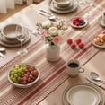 thumbnail image 6 of Sm:)e Wheat Ear Red Farmhouse Woven Table Runner 12x120 Inch, Seasonal Holiday Rustic Kitchen Dining Table Decoration for Home Party Decor, 6 of 8