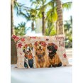 thumbnail image 6 of Outdoor Pillows Waterproof, Happy Fall Bedding Throw Pillows with Insert for Couch Sofa Bed, Cute Dogs Maple Branch Thanksgiving Checked 12x20 Inch Pillowcases Decorative Patio Pillow Set of 1, 6 of 8