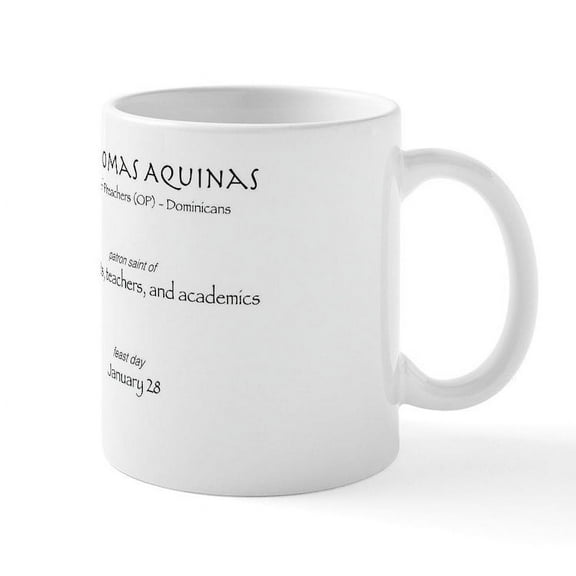 CafePress - St. Thomas Aquinas, Patron Saint For St Mug - 11 oz Ceramic Mug - Novelty Coffee Tea Cup
