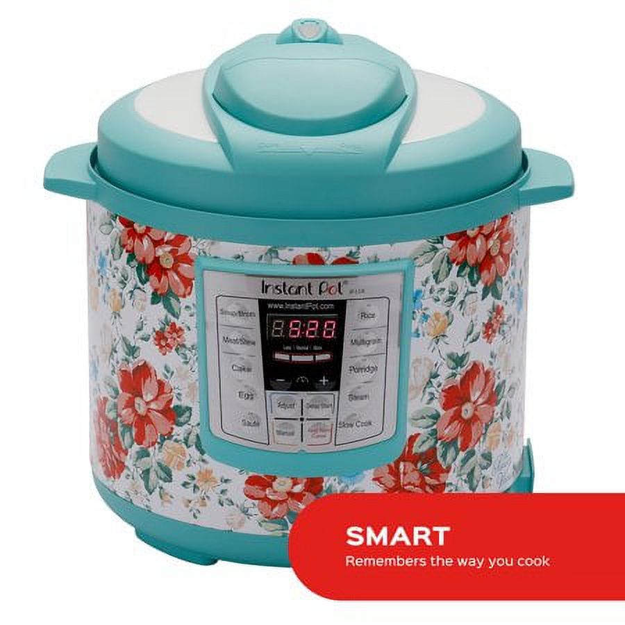 The Pioneer Woman Instant Pot LUX60 6 Qt Vintage Floral 6-in-1 Multi-Use Programmable Pressure Cooker, Slow Cooker, Rice Cooker, Saute, Steamer, and Warmer - image 3 of 12