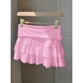 thumbnail image 2 of Pink Ruffle Layered Mini Skirt For Women Casual Summer Wear, 2 of 7