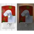 thumbnail image 2 of Caroline's Treasures SS4690CNL Bedlington Terrier Red and Green Snowflakes Holiday Christmas Ceramic Night Light,, 2 of 2