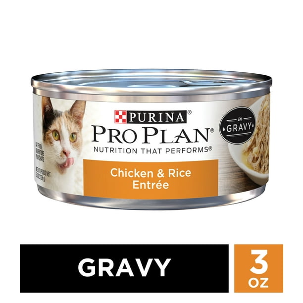 (24 Pack) Purina Pro Plan Gravy Wet Cat Food Chicken & Rice Entree 5.5