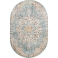 thumbnail image 2 of Rugs.com Newport Collection Rug – 5' 3 x 8' Oval Blue Medium Rug Perfect For Living Rooms, Large Dining Rooms, Open Floorplans, 2 of 9