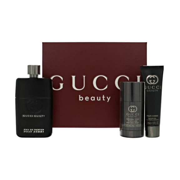 GUCCI GUILTY by Gucci 3 PIECE GIFT SET - 3.0 OZ EAU DE PARFUM SPRAY NEW Box for