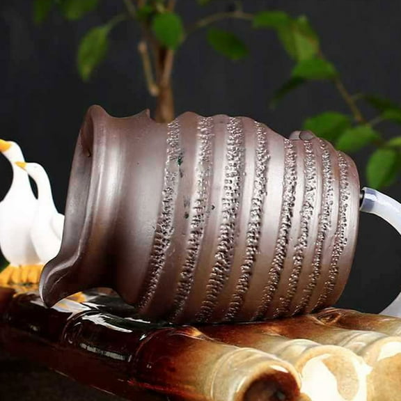 LEXSOMEO Ceramic Jar Water Fountain Fish Pond Decorative Waterfall Ceramic Jar Fish Tank Water Dispenser