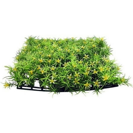 - Island Dogs Artificial Patch of Grass with Flowers Home and Garden Décor, 10 X 10 inches