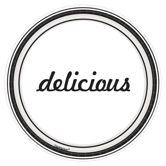 Various Disposable Paper Plates, 8 Count