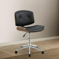 thumbnail image 4 of 20" X 22" X 31" Black And Walnut Office Chair, 4 of 5