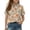 Saffron #11, variant on Girls School Uniform Short Sleeve Henley Cute Cartoon Animal Print Polo Shirts Button Closure Causal Comfy T Shirts, 120