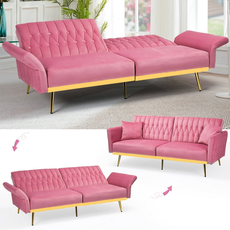 Pink couch wayfair deals