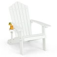 thumbnail image 1 of Costway Chaise Adirondack de Patio en HIPS avec Porte-Gobelet, Résistante aux Intempéries, Extérieur, 380 Lb, Blanche, 1 of 10