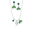 thumbnail image 2 of Delight Jewelry Silvertone Number - 9 - Green Shamrock Necklace and Clover Earrings Jewelry Set, 2 of 5
