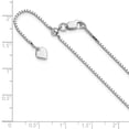 thumbnail image 6 of 925 Sterling Silver Box Chain Styles Necklace Adjustable 1.15 mm 30 inch, 6 of 6