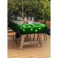 thumbnail image 3 of Outdoor Tablecloth with Umbrella Hole for Patio/Picnic/Party/Camping, Green Video Game Waterproof Table Cloth Rectangle Table Cover Washable, Black Modern Text Graffiti Brick (52"x 70"), 3 of 9
