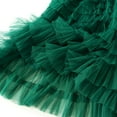 thumbnail image 6 of Mrat Asymmetrical Skirt Women's Solid Color Ruffled Mesh Skirt High Waist Prom Poached Skirt Half-Length Skirt Asymmetrical Skirt S-159 Army-Green M, 6 of 7