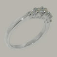 thumbnail image 3 of LBG British Made 925 Sterling Silver Natural Aquamarine Womens band Ring - 33 size options - Size 11.5, 3 of 6