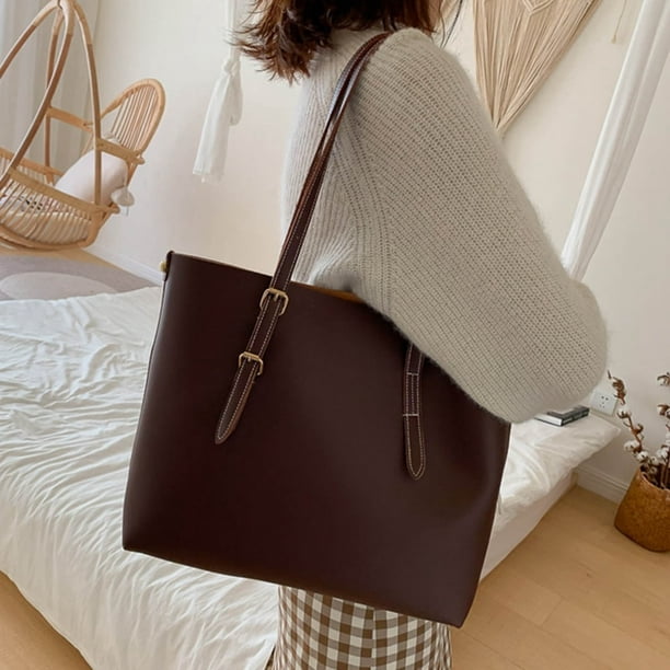 Single Shoulder Bag Large Capacity Top Handle Adjustable Zipper