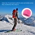 thumbnail image 3 of Linyer Sport Beanie Winter Clothing Accessory Keeping-warm Headwear Thermal Brimless Sports Caps Running Riding Headwrap Rose red, 3 of 3