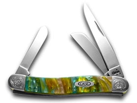 CASE XX Engraved Bolster Series Abalone Genuine Corelon Stockman Pocket Knife by W.R. Case & Sons Cutlery Co.