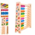 thumbnail image 2 of Children Wood Abacus Stand Math Learning Toy Kids Early Educational Supply, 2 of 7