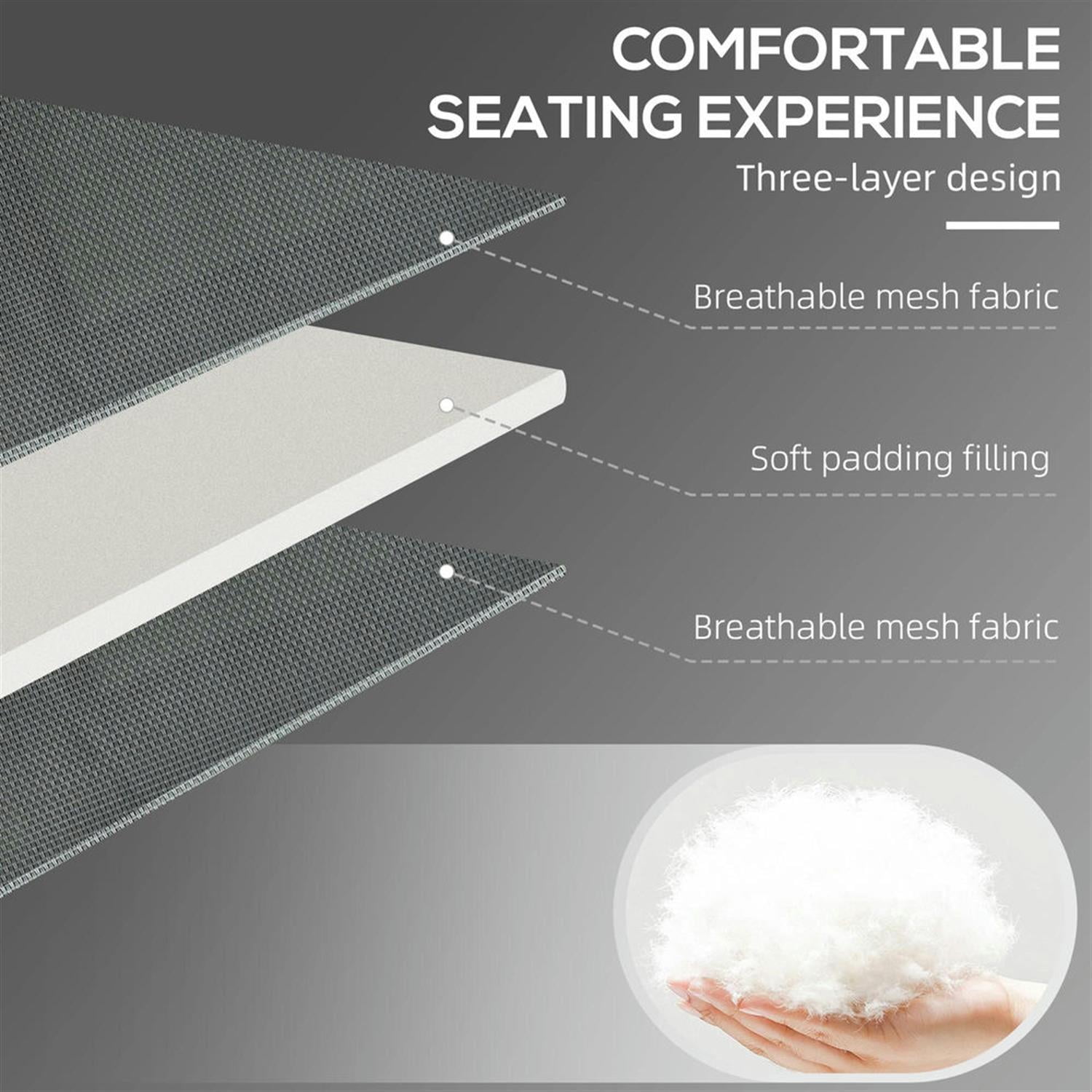 Demi Bonn Outdoor Folding Chaise Lounger with 5-Position Reclining, Built-in Reading Grommet, Side Storage, Pillow Relaxation for Sunbathing, Gray