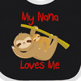 thumbnail image 4 of Inktastic My Nana Loves Me Sloth Boys or Girls Baby Bib, 4 of 4