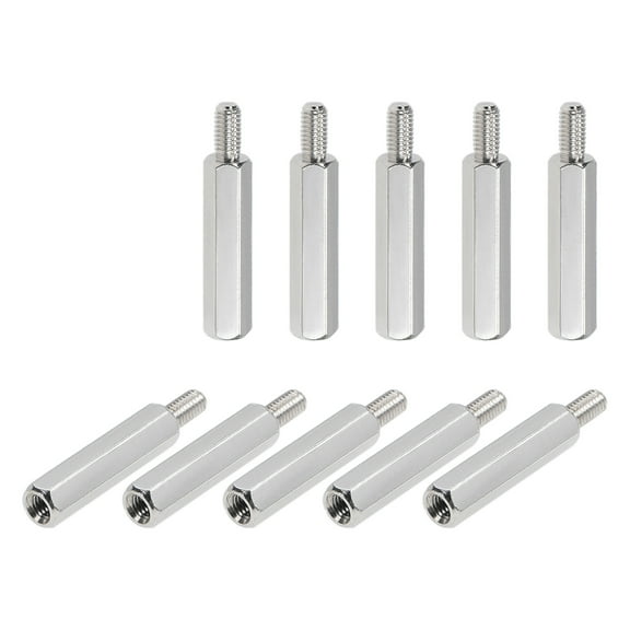 M3 x 20 mm 6 mm Male to Female Hex Nickel Plated Spacer Standoff 20 Pcs