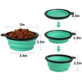 thumbnail image 3 of Collapsible Pet Bowl Dog Bowls 2 Pack, Portable Silicone Pet Feeder, Foldable Expandable for Dog/Cat Food Water Feeding, Travel Bowl for Camping (Light Blue+Light Green), 3 of 5