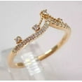 thumbnail image 3 of 1.50Ct Round Cut Simulated Diamond Women Curve Wedding Band Ring 14K Rose Gold Plated, 3 of 3