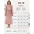 thumbnail image 3 of AMITOFO Plush Robes for Women Soft Warm Fleece Bathrobe Ladies Long Comfy Spa Bath Robe Housecoat, 3 of 6