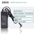 thumbnail image 2 of 90W 19.5V 4.7A Adapter Charger Compatible with Sony VAIO VGP-AC19V37 VGP-AC19V61 VGP-AC19V33 VGP-AC19V20 VGP-AC19V10 VGP-AC19V12, 2 of 7