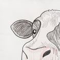 thumbnail image 2 of Happy Sunflower Cow Indoor / Outdoor Embroidered Throw Pillow, 18" x 18", 2 of 4