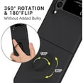 thumbnail image 3 of for Samsung Galaxy Z Flip 4 Case, Slim Fit Ring Holder Kickstand Liquid Silicone Soft Gel Rubber Bumper Shockproof Women Men Girls Boys Case for Samsung Galaxy Z Flip 4 5G 6.7" 2022, Black, 3 of 17