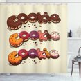 thumbnail image 1 of Ambesonne Cookie Shower Curtain, Doodle Style Bakery Theme, 69"Wx84"L, Multicolor, 1 of 3