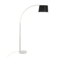 thumbnail image 3 of March Contemporary Floor Lamp in White Marble and Nickel with Black Linen Shade by LumiSource, 3 of 7