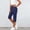 Navy, variant on Puntoco Women's Casual Capri Pants Slim Fit Stretchy Business Capris Dress Pants with Pockets for Work Lounge office White XL(XL)