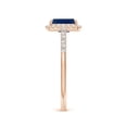 thumbnail image 3 of ANGARA Natural 1.05 ct Blue Sapphire Engagement Ring with Diamond Halo in 14K Rose Gold for Women (Size-7x5mm) | September Birthstone, Anniversary, Jewelry Gift for Women | Natural Sapphire Ring, 3 of 9