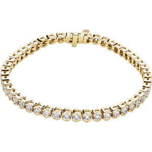 Jewels By Lux 14k Gold Polished Textured Fancy Link Bracelet