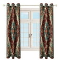 thumbnail image 4 of Bohemia 2 Panels Blackout Curtains for Bedroom Living Room Drapes Kitchen Room Window Blackout Curtain Grommet, 4 of 6