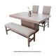 thumbnail image 1 of Comedor 2 sillas y 1 Banca con Mesa Rectangular Gris con Café Camacho, 1 of 3