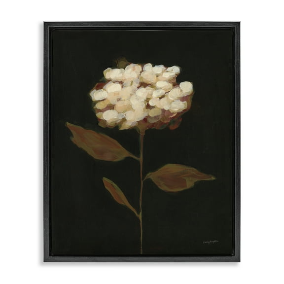 Stupell Industries Fade Into Fall Bloom Botanical & Floral Painting Black Floater Framed Art Print Wall Art, 17 x 21