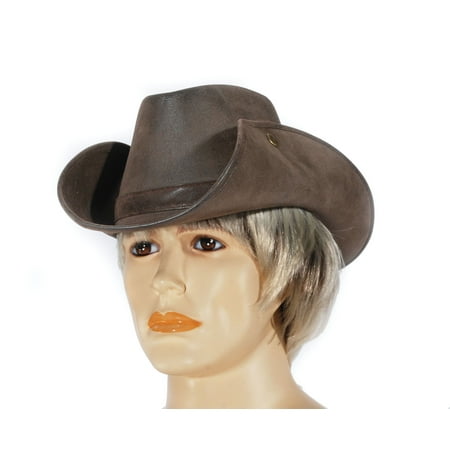 Loftus Adult Crocodile Expert Suede Leatherette Cowboy Hat, Brown, One Size