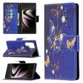thumbnail image 4 of Designed for Samsung Galaxy S22 Ultra 5G, Allytech Wallet PU Leather Card Slots Kickstand Flip Case Impact Resistant Protective Magnetic Closure Case for Galaxy S22 Ultra 6.8", Purple Gold Butterfly, 4 of 5