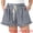 Black, variant on DARING DIVA Women's Plus Ruffle Gingham Pajama in Summer Shorts 1X Black
